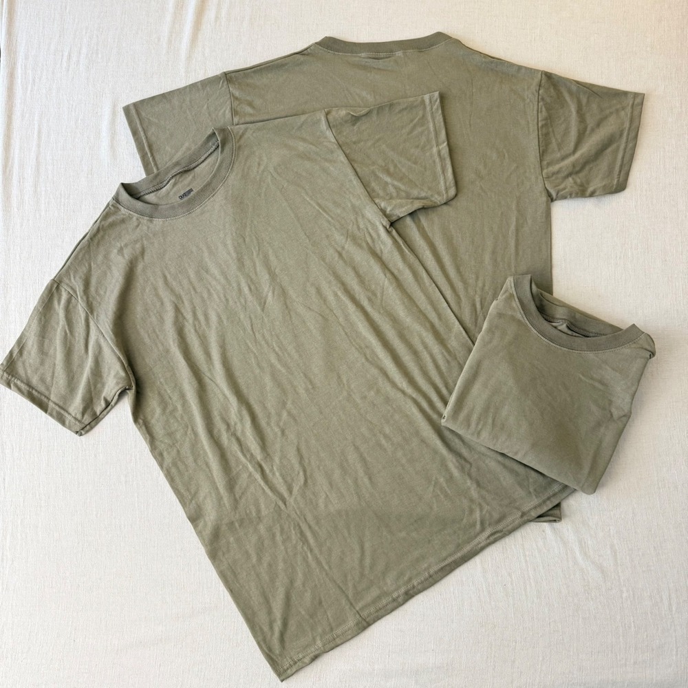 Duke Athletic Products T-Shirt Mens Medium Green Crew Neck Military Style Bundle
